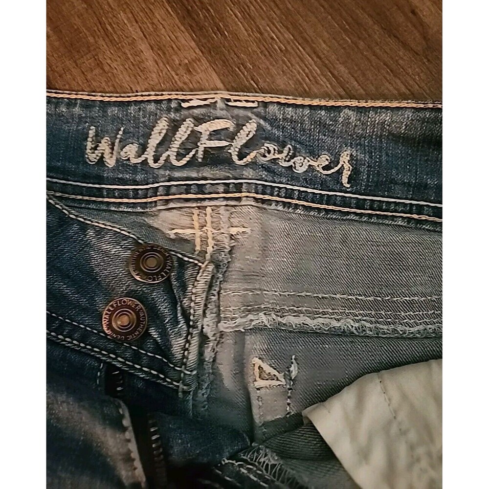 Wallflower Shorts Size 5 Juniors Womens Blue Jean Short Shorts